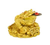 Fayemint Crapaud Doré Lucky, Pièce de Monnaie Grenouille Porte-Bonheur, Chanceux Grenouille Dorée, Or, Décoration Chanceuse de Chine, pour Salle D'étude, Salon, Bureau