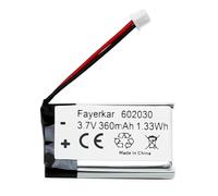 Fayerkar Batterie au lithium 602030 3,7 V 350 mAh pour casque Bluetooth VXI BlueParrott B350-XT B550-XT B350XT B550XT B550XT - Compatible avec caméra embarquée Vantrue
