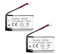 Fayerkar Batterie de rechange 3,7 V 310 mAh 502030 pour casque Bluetooth VXI BlueParrott B250-XT Dash Cam Nextbase Dash Cam 402G 412GW 512G Cobra 840 Porte-clés Cam 808 Petite caméra C3, C11 16