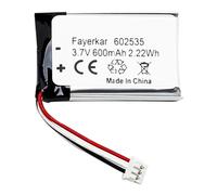 Fayerkar Batterie de rechange 3,7 V 600 mAh 602535 pour Logitech MX Master 2 MX Master 3 MX Master 2s MX Anywhere 2 MX Anywhere 2S MX Ergo M-RO052 Wireless Mouse 910-004362 910-004374 533-000120