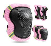 FAYITING Protection Roller Enfant 6 Pcs Protège-Poignet Coudière Genouillère, Protection Skateboard Enfant avec Sac Mesh, Équipement de Protection, Kit de Protection Roller Enfant