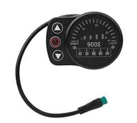Fayme Kt-900S Indicateur LED de vélo électrique étanche avec fiche d'affichage code tableau universel 24 V / 36 V / 48 V Panneau de commande intelligent Noir