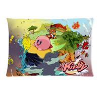 Fayruz- Personalized White Cotton Zippered Pillowcase Rectangle Decorative Throw Pillow Case Cushion Cover 30 "X20 "- Kirby -Design202191