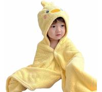 Fayscingo Serviette de Bain à Capuchon pour Bébé Enfants Couverture Absorbente en Polaire de Corail Ultra Doux Piscine Poncho Serviette pour Garçon Fille, 120x80CM