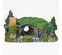 fazhongfa Décoration de réservoir de poisson Hobbit Castle Fish Tank Accessoires Betta Toys Décoration pour aquarium Scène de poisson Arrangement Ornements de réservoir de poissons Décoration en