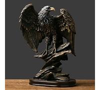 Fazhongfa Statue d'aigle décorative en résine bronzée à collectionner pour bureau, maison, chambre, bureau, décoration comme cadeau significatif