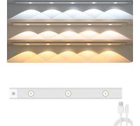 Fazi Gadgets Sensor Lights, Wireless LED Motion Sensor Cabinet Light, Dimmable Lampe Led Detecteur Mouvement, Eclairage Led Rechargeable Interieur Placard Pour Cuisine Sous les Meubles (Blanc)