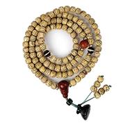 FAZOVIN Bracelet mala 108 perles mala - Perles de prière de méditation pour femme, Medium, Graines de Bodhi, Pas de gemme