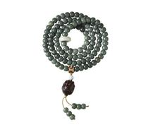 FAZOVIN Natual Bodhi Seed Collier de 108 perles pour femme, bracelet tibétain Mala pour la méditation et la prière, L, Graines de Bodhi, Pas de gemme