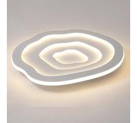 FAZRPIP 15.8''19.7'' Plafonnier LED Blanc Moderne avec télécommande, plafonnier encastré à Profil Bas pour Le Salon de la Chambre, plafonnier LED à luminosité réglable pour Le Salon