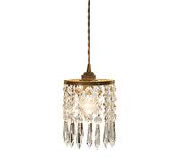 FAZRPIP Lampe à Suspension en Cristal, Mini lustres en Cristal Modernes, éclairage Suspendu de luminaire en Laiton de Luxe Nordique pour Salon, Salle à Manger, Cuisine, Lampes suspendues de Chevet