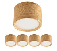 FAZRPIP Lot de 5 Spots LED 5 W 12 W montés en Surface Downlight déflecteur Garniture Nordique plafonnier luminaire pour Salon Foyer Chambre Spot Lampe 3000K/4000K/6000K sélectionnable