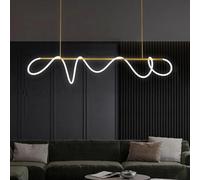 FAZRPIP Lustre Moderne LED Suspension linéaire pour îlot de Cuisine Salon Salle à Manger escalier Bureau Restaurants Forme réglable luminaire Suspendu LED