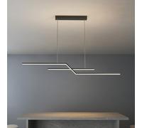 FAZRPIP Lustre Moderne, Suspension linéaire à LED, luminaire Suspendu à intensité Variable, 3000K-6500K avec télécommande, Lustre à LED pour îlot de Cuisine, Salle à Manger, Salon