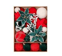Fazvncv 1 boîte de boules de Noël à suspendre pour décoration d'intérieur ou d'extérieur