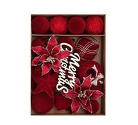 Fazvncv 1 boîte de boules de Noël à suspendre pour décoration d'intérieur ou d'extérieur