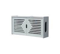 Fazvncv Boîte de rangement pour routeur Wifi - Étagère murale en bois - Organisateur de câbles de perforation gratuits - Décoration d'intérieur