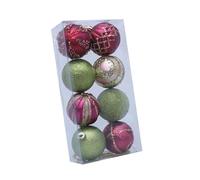 Fazvncv Boule de Noël scintillante à suspendre pour décoration d'intérieur ou d'extérieur