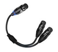 Fazvncv Câble adaptateur XLR 5 broches vers double 3 broches - Interfaces mâle/femelle pour équipement sonore professionnel et éclairage équilibré