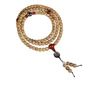 Fazvncv Chaîne de prière bouddhiste Bodhi en bois naturel pour le bien-être spirituel, taille unique, Comme décrit