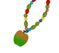 Fazvncv Collier de perles en bois de fruits léger et confortable conçu pour les vibrations de dopamine en utilisant des couleurs vives, idéal pour un usage quotidien et festif, taille unique, Comme