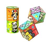 Fazvncv Creative Twist Ensemble de cubes pliants en forme de panda, jeu de transformation de voyage