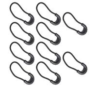 Fazvncv Lot de 10 languettes de rechange pour fermeture éclair avec pince antidérapante pour sacs à dos, vestes, bagages, Noir , One Size