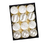 Fazvncv Lot de 12 boules de Noël à suspendre pour intérieur ou extérieur