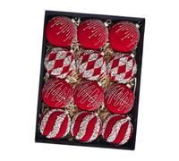 Fazvncv Lot de 12 boules de Noël à suspendre pour intérieur ou extérieur