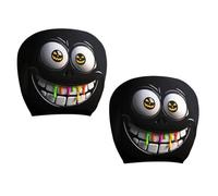 Fazvncv Lot de 2 housses d'appui-tête de voiture en polyester avec de jolis motifs souriants pour un confort amélioré et un style ventilé