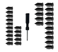 Fazvncv Lot de 30 patchs de pneus robustes avec tournevis pour réparation rapide sous vide de voiture, moto