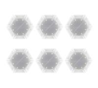 Fazvncv Lot de 6 appliques murales solaires de forme hexagonale pour utilisation en extérieur et extérieur