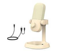 Fazvncv Microphone portable haute résolution avec réponse en fréquence de 20 Hz à 20 kHz et micro de diffusion des écouteurs