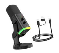 Fazvncv Microphone USB portable avec base robuste et sélection de couleurs vives conçu pour la voix et les jeux vidéo