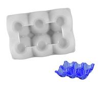 Fazvncv Moule en silicone de qualité alimentaire pour la fabrication d'œufs, support de rangement à 6 compartiments, plateau de rangement pour cuisine créative