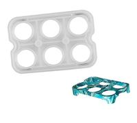 Fazvncv Moule en silicone de qualité alimentaire pour la fabrication d'œufs, support de rangement à 6 compartiments, plateau de rangement pour cuisine créative