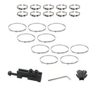 Fazvncv Outil de serrage d'arbre d'entraînement avec clé, serre-tuyau, gants, outils de réparation, axe de transmission, essieux de joint de coffre, pince de démontage de colliers de serrage