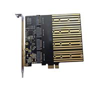 Fazvncv PCIExpress PCIEX1 vers 4 ports Drive Converter Card ASM1064 Chip for Data Centers and Gaming PCIe Drive Storage Extender
