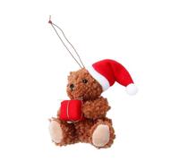 Fazvncv Pendentif en forme d'ours en peluche à suspendre pour sapin de Noël, décoration de bureau pour la maison, les fêtes, l'intérieur et l'extérieur, les vacances