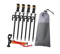 Fazvncv Piquets de tente de camping en aluminium avec crochet coupe-vent pour tente de camping