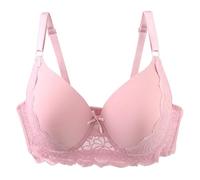 Fazvncv Soutien-gorge push-up à armatures de grande taille en dentelle avec large bande d'épaule pour femme