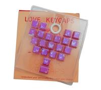 Fazvncv Touches translucides en forme de cœur papillon pour un toucher confortable réduisant la fatigue pendant la saisie sur 21 touches, hauteur d'origine