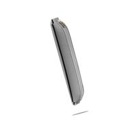 Fazvncv Trousse à crayons en cuir avec bande élastique réglable pour journal intime, carnet de notes à fermeture éclair avec bande élastique, gris