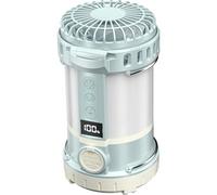 Fazvncv Ventilateur de camping rechargeable avec écran LCD, 3 vitesses réglables, ventilateur de refroidissement portable, lumières de tente d'extérieur pour la randonnée