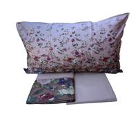 Fazzini Parure de lit double en pure percale 300 fils de coton NETTARE - Fond rose