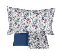 Fazzini Parure de lit effet couvre-lit en pur percale de coton Art. Belle Époque (blanc/papier à sucre 5)