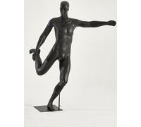 FB-8 Homme Football Eurotondisplay Mannequins sportifs Homme Femme noir mat position vélo Basketball Football ou en cours posture active Beau et de haute qualité