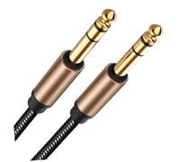 FBANULPEX Câble de raccordement droit/coudé pour instrument, Câble audio mono mâle-mâle 6,35 mm for guitare, table de mixage et amplificateur, longueur 1,5 à 1,8 m.(1.5m)