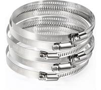 FBANULPEX Collier de serrage à vis sans fin - Conduite d'eau réglable Tri Gear Worm - Tuyau de carburant - Clip fixe (Diamètre 4670 mm)