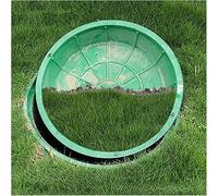 FBANULPEX Couvercle de Regard encastré en Aluminium étanche, Couverture Ronde Invisible de Trou d'homme de Fosse septique de résine enfoncée for des Tailles Multiples d'herbe(50cm/19.7in)
